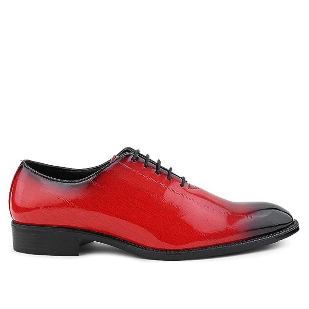 Bashwood Handmade Red Patina Leather Oxfords